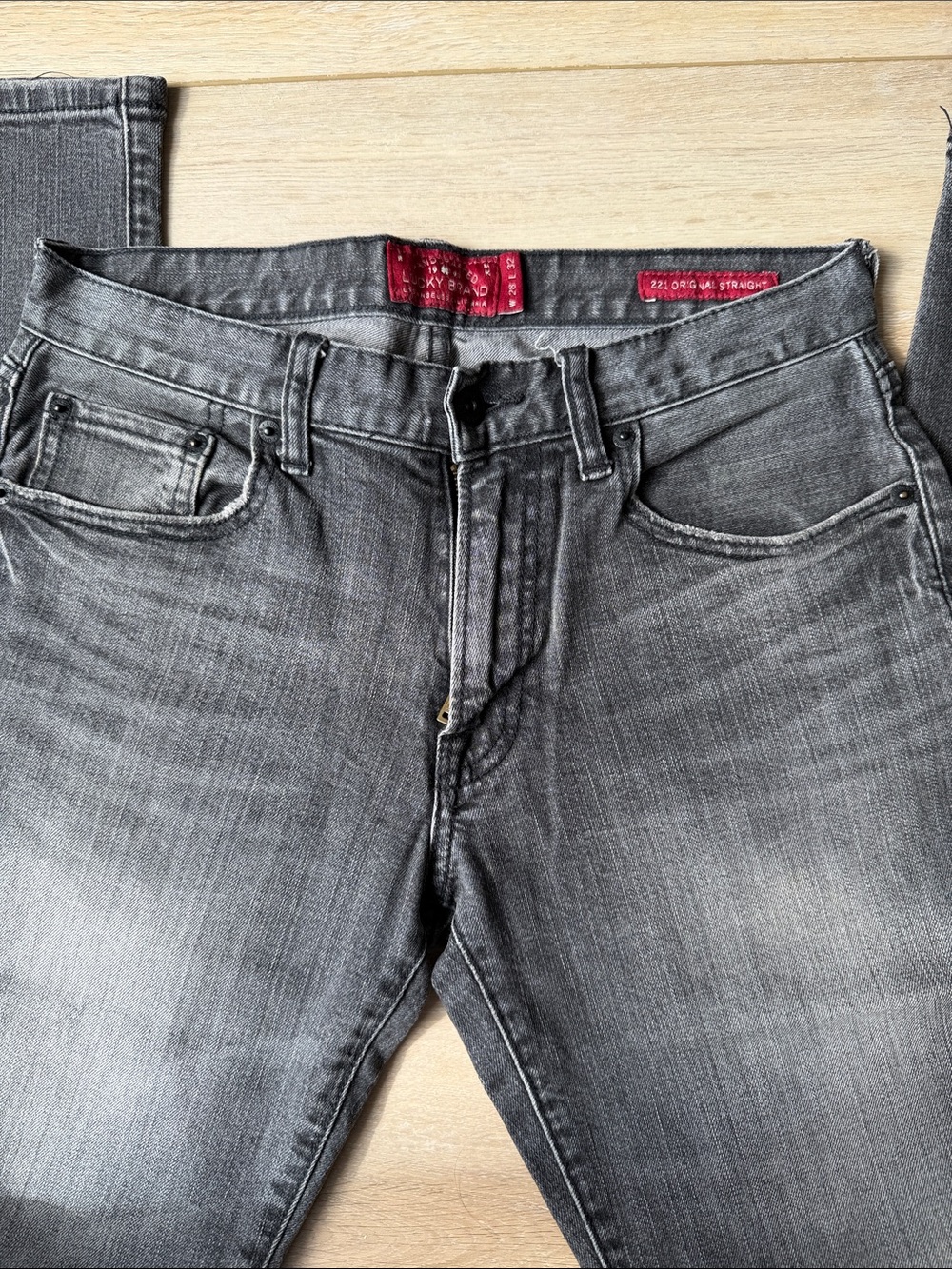 Men's Lucky Brand Original 221 Straight Grey Straight Jeans